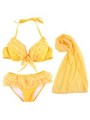 パレオ付キフリルビキニ/イエロー