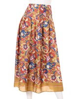 フラワープリントロングスカート/YEL