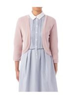 レーヨンシルクショートカーディガン/ピンク系(071)