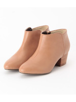 レザー調ショートブーツ/ベージュ(052)