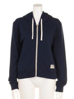 CROPPED ZIP UP HOODIE/NAVY
