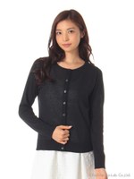 UVカットクルーネックカーディガン/グレー