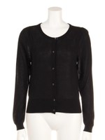 １４Ｇ長袖クルーネックカーディガン/ライトグレー