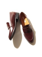 シンプルレザーローファー/SAX