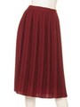 ジョーゼットプリーツスカート/ボルドー