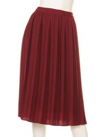 ジョーゼットプリーツスカート/ボルドー