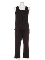 ストライプ柄セットアップ/オフホワイト