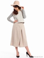 ツィードガウチョパンツ/ブラック