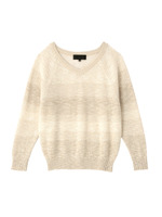 ブライトリネンスラブボーダーニット/ブルー系(592)