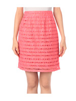 ボーダーレーススカート/ピンク系(072)