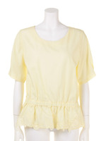 モチーフ付ブラウス/YE