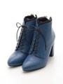 レースアップショートブーツ/ブルー