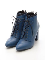レースアップショートブーツ/ブルー