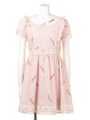 MoonFeatherプリントワンピース/ピンク