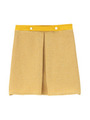 [L]フロント異素材使いスカート/イエロー系(033)