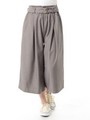 ・共地ベルト付9分丈ワイドパンツ/Gray