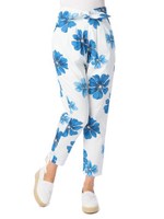 【LIZ LISA】花柄クロップドパンツ/ブルー