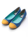 【X-girl x EMIRU】BI-COLOR FLAT SHOES/NAVY
