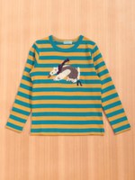 ★アリクイあみあみ付きボーダーTシャツ/ブルー