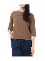 エポーレットつき五分袖カットソー/カーキ(027)