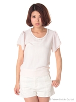 ストライププルオーバー/ピンク系