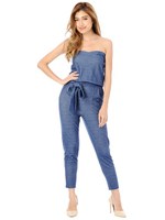 デニムオールインワン/D/INDIGO