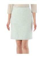 3Dツイードタイトスカート/グリーン系(490)