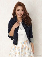 【rienda 美Line Denim】Fitty DENIM JK/BLU