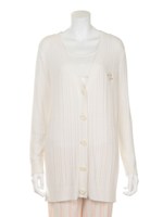 moco moco’スムーズィー’アランロングカーディガン/OWHT