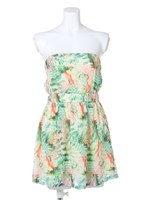 【anap mimpi】リーフ柄ベアOP/GRN