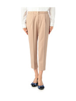 タック使いストレッチパンツ/ベージュ系(052)