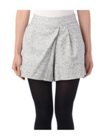 タック使いレオパード柄ショートパンツ/グレー(112)