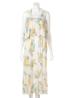 トロピカルフラワータンク×マキシドレス/PNK