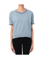 ドロップショルダーニット/ブルー系(092)