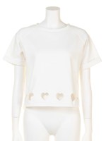 ハートカットプルオーバー/ピンク