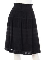 パネルタックスカート/ベージュ