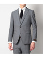 ピンストライプ一つ釦テーラードジャケット/グレー(312)