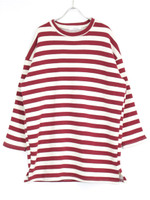 ボーダーチュニックワンピース/レッド