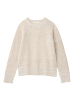 リネン混ラグランスリーブニット/グレー系(010)