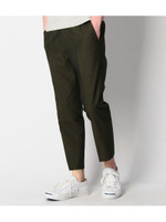 綿麻シャンブレークロップドパンツ/ブラック(019)