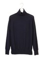 CASHWOOLタートルニットプルオーバー/NVY