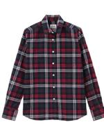 ORIAN タータンチェックシャツ/カーキ(227)