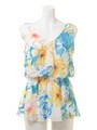 flowerartシフォンTOP/WHT