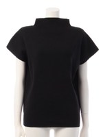 【Omekashi】半袖ハイネックニット/グレ−