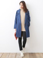 【philter】デニムガウンコート/ネイビー