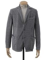 コットン天竺ニットジャケット/ネイビー(693)