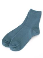 シルケット綿リブショートソックス/アイボリー(004)