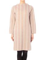 ストライプニットワンピース/ベージュ系(052)