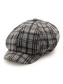 チェックキャスケット帽/グレー系(414)