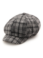 チェックキャスケット帽/グレー系(414)